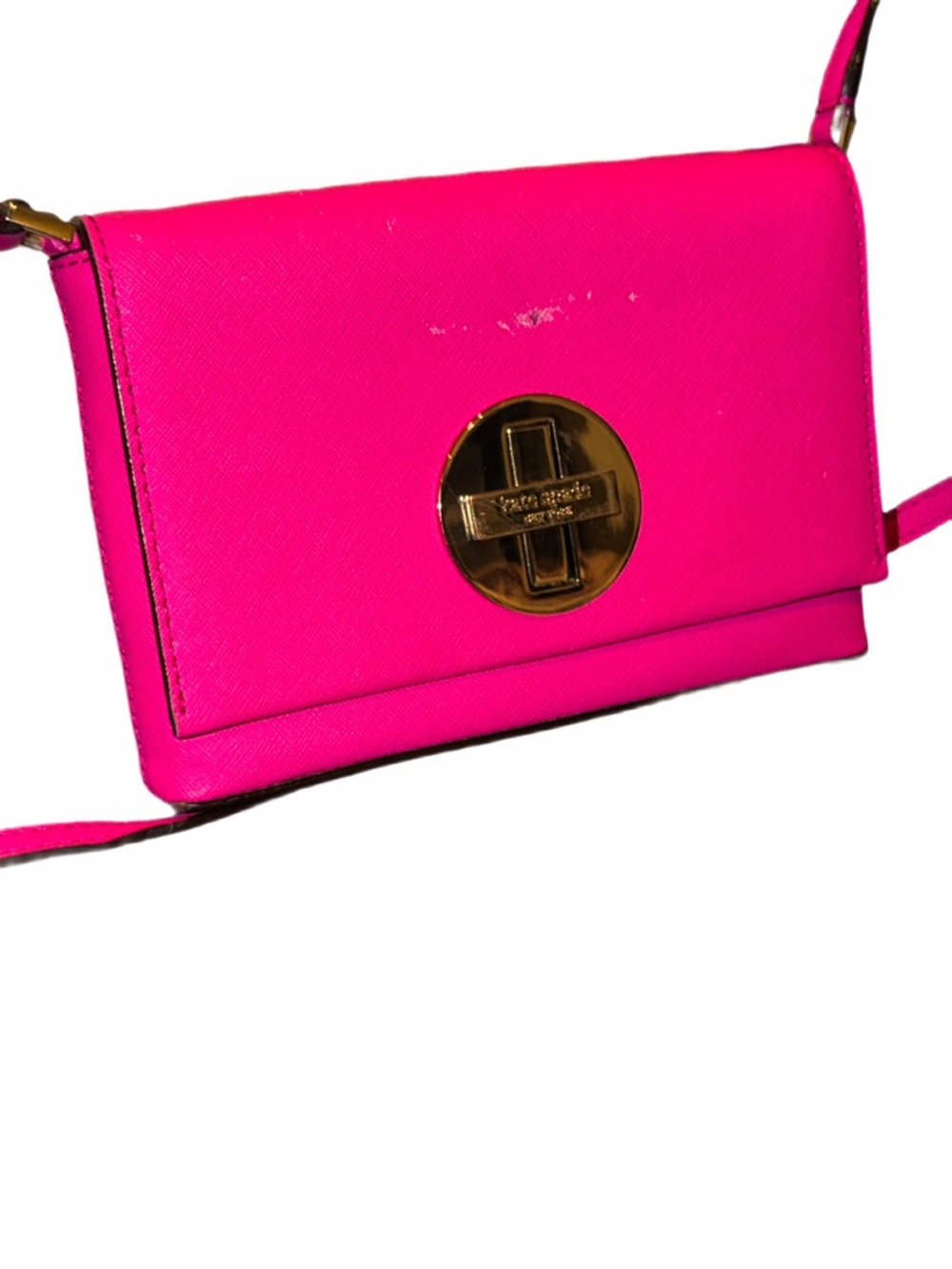 Kate Spade Hot Pink Mini Crossbody bag with flawless long strap - one flaw🩷 - Picture 3 of 16